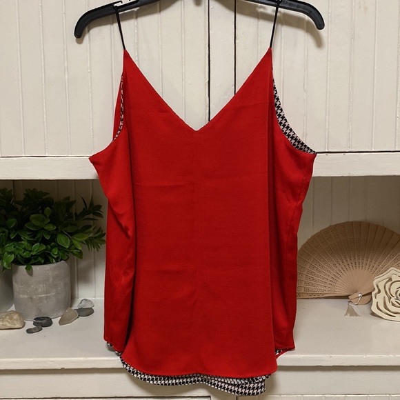 Houndstooth & Red Reversible Camisole - Express / Large - Picture 3 of 4